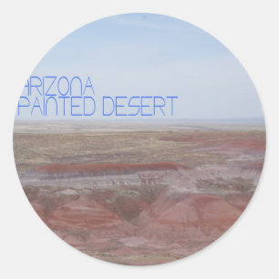 Sticker Rond Arizona désert peint