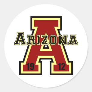 Sticker Rond Arizona rouge