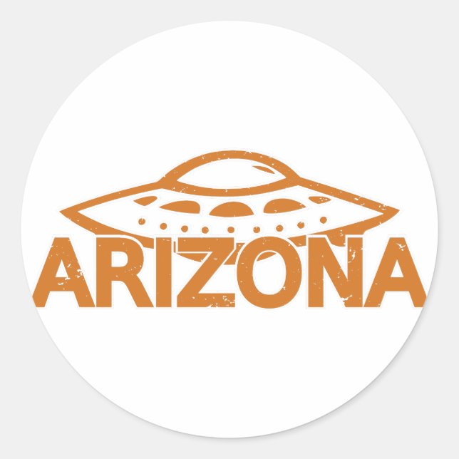 Sticker Rond Arizona UFO (Devant)