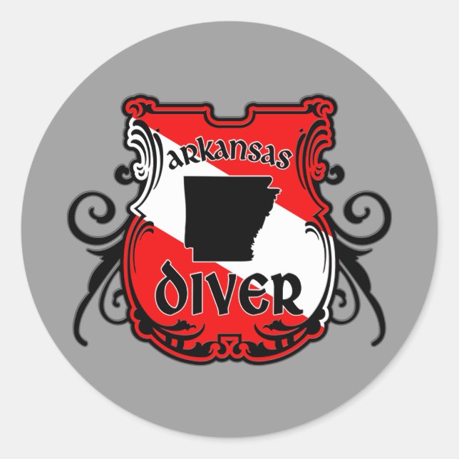 Sticker Rond Arkansas Diver (Devant)