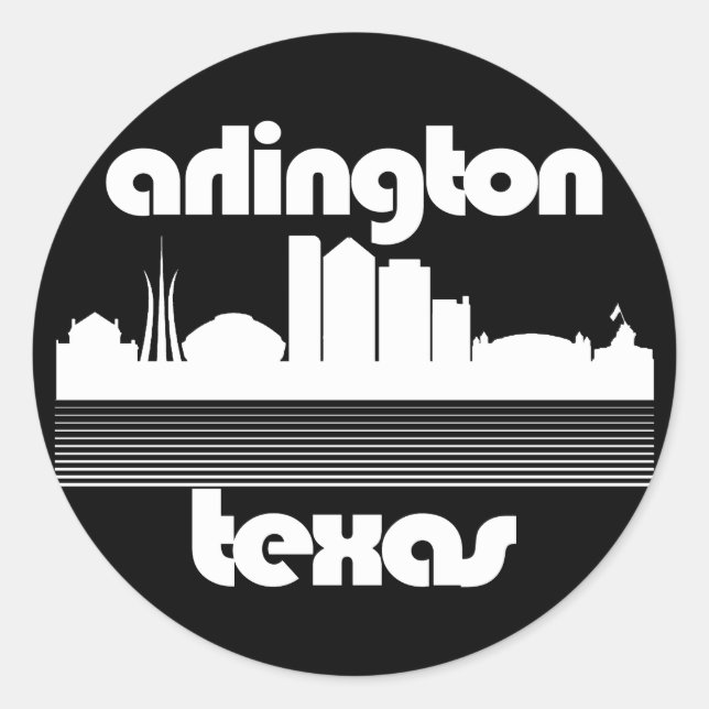 Sticker Rond Arlington, Texas (Devant)