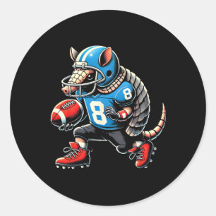 Sticker Rond Armadillo American Football Boys Kids