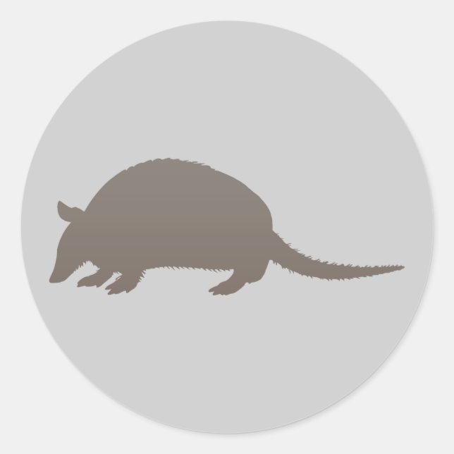 Sticker Rond Armadillo gris (Devant)