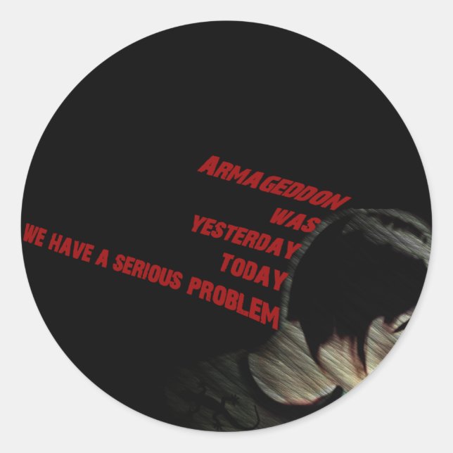 Sticker Rond armageddon (Devant)