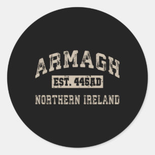 Sticker Rond Armagh Irlande du Nord Royaume-Uni Est Année Athlé