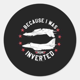 Sticker Rond Arme à feu supérieure inversée