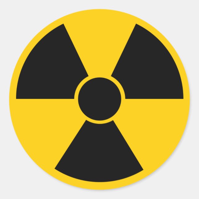 Sticker Rond Arme nucléaire noire (Devant)