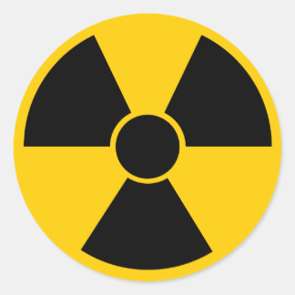 Sticker Rond Arme nucléaire noire