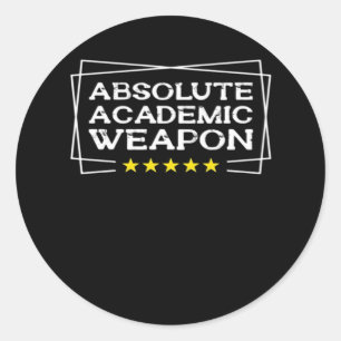 Sticker Rond Arme universitaire absolue Chill classique