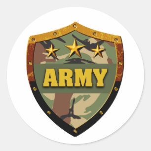 Sticker Rond Armée
