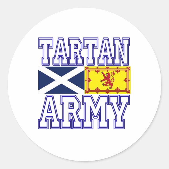 Sticker Rond Armée de tartan (Devant)