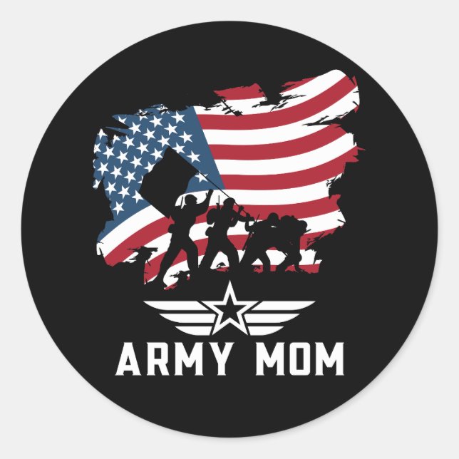 Sticker Rond Armée mère (Devant)
