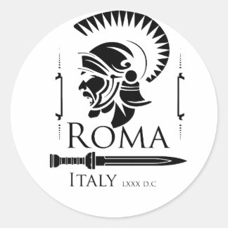 Sticker Rond Armée romaine - Légionnaire avec Gladio