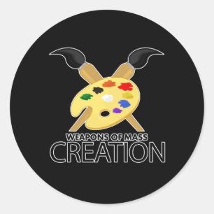 Sticker Rond Armes De Création De Masse