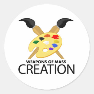 Sticker Rond Armes de création massive