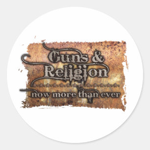 Sticker Rond armes et religion
