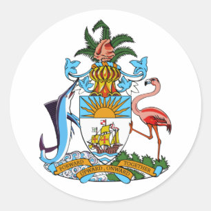 Sticker Rond Armoiries - Bahamas