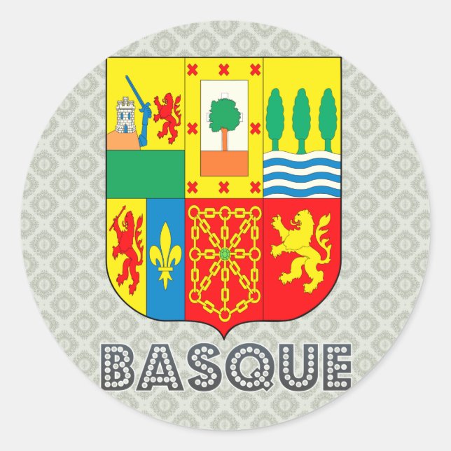 Sticker Rond Armoiries basques (Devant)