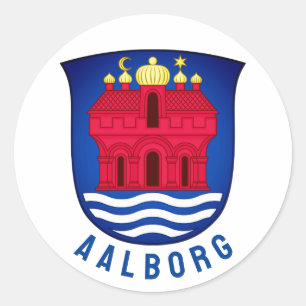 Sticker Rond Armoiries d'Aalborg - DANEMARK