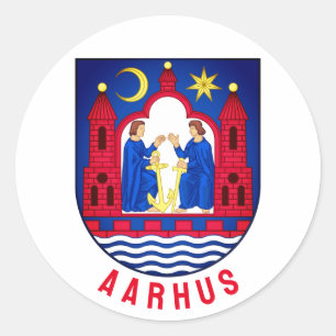 Sticker Rond Armoiries d'Aarhus - DANEMARK