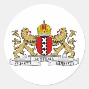 Sticker Rond Armoiries d'Amsterdam