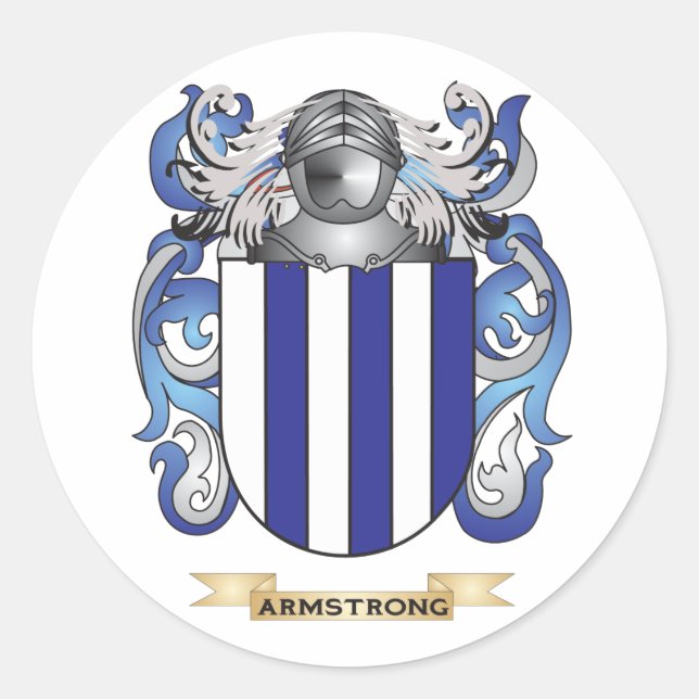 Sticker Rond Armoiries d'Armstrong (crête de famille) (Devant)