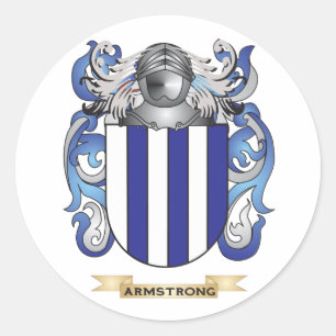 Sticker Rond Armoiries d'Armstrong (crête de famille)
