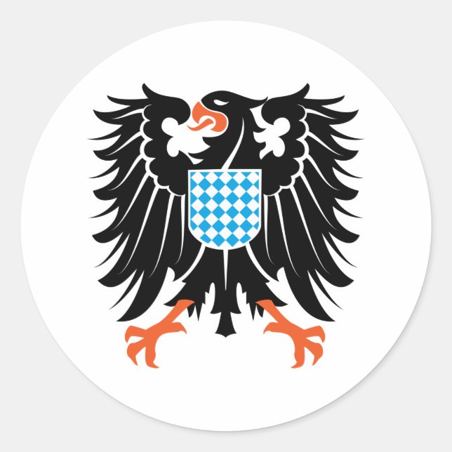 Sticker Rond Armoiries de Bavière, crest bavaria (Devant)
