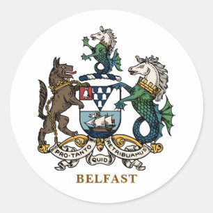 Sticker Rond Armoiries de Belfast