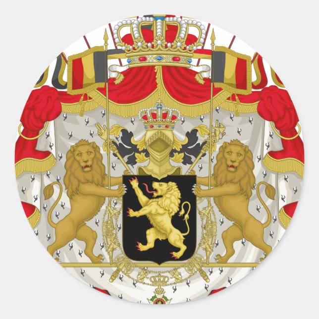 Sticker Rond Armoiries de Belgique (Devant)