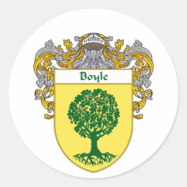 Sticker Rond Armoiries de Boyle (mannequin) (Devant)
