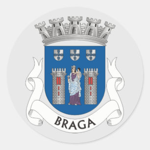 Sticker Rond Armoiries de Braga, Portugal