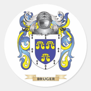 Sticker Rond Armoiries de Bruger (crête de famille)
