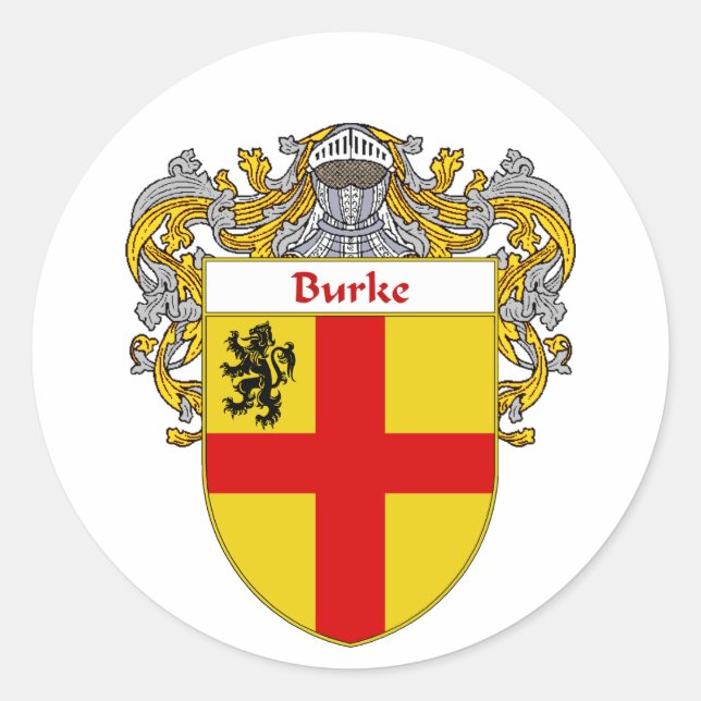 Sticker Rond Armoiries de Burke (mannequin) (Devant)