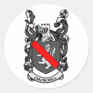 Sticker Rond Armoiries de CHURCHILL