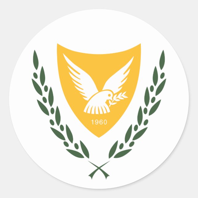 Sticker Rond Armoiries de Chypre (Devant)