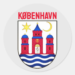 Sticker Rond Armoiries de Copenhague - DANEMARK