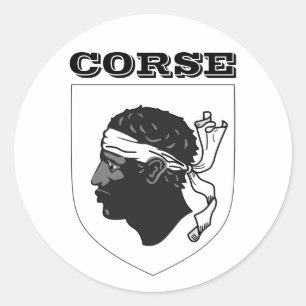 Sticker Rond Armoiries de Corse (France)