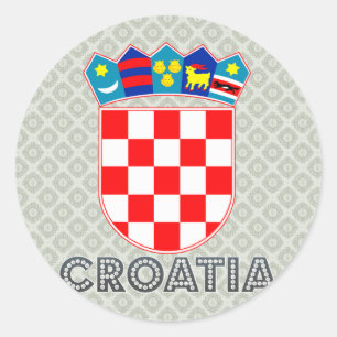 Sticker Rond Armoiries de Croatie