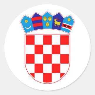 Sticker Rond Armoiries De Croatie