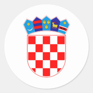 Sticker Rond Armoiries de Croatie, Croatie