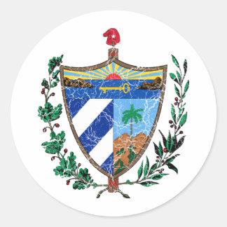Sticker Rond Armoiries De Cuba