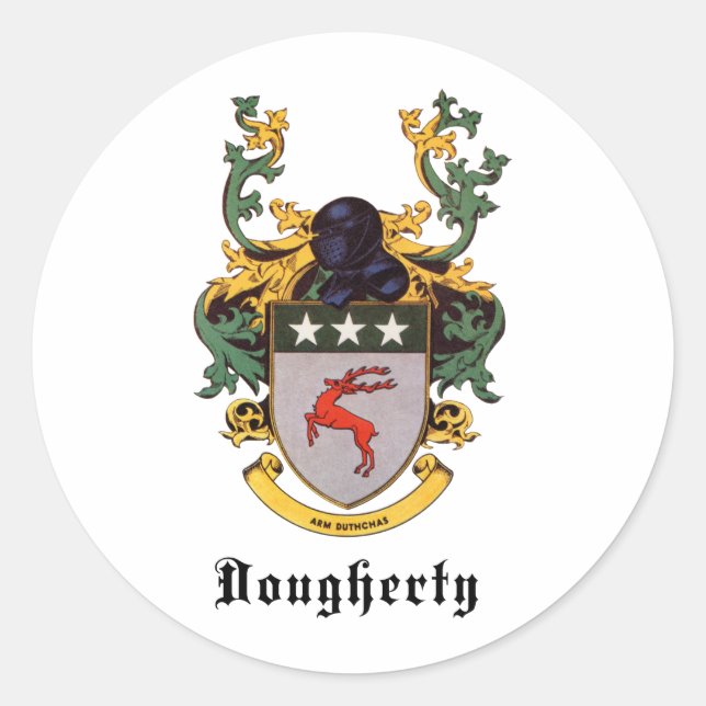 Sticker Rond Armoiries de Dougherty (Devant)