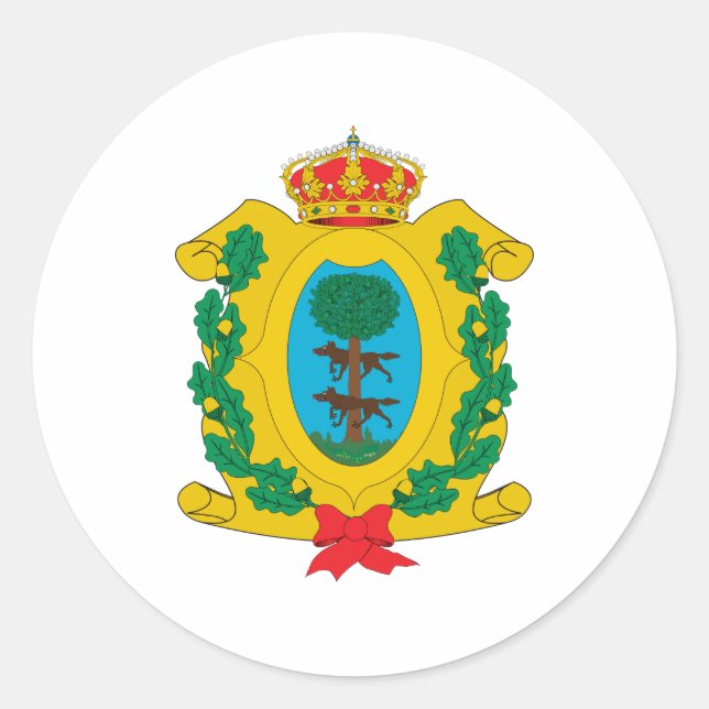 Sticker Rond Armoiries de Durango Mexique Symbole officiel (Devant)