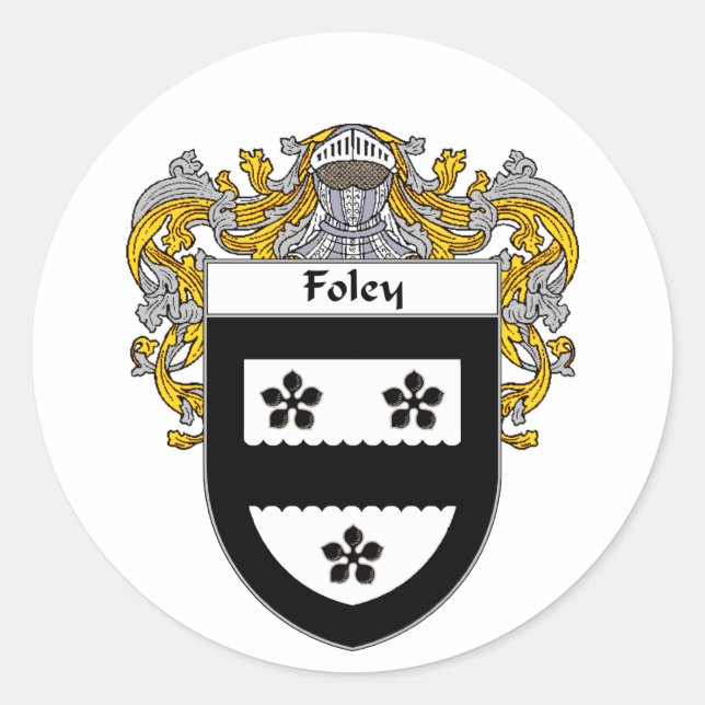 Sticker Rond Armoiries de Foley (mannequins) (Devant)