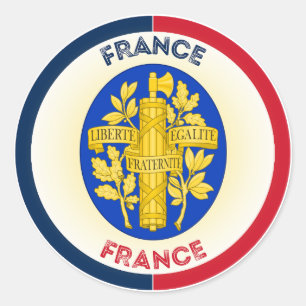 Sticker Rond Armoiries de France Forme circulaire