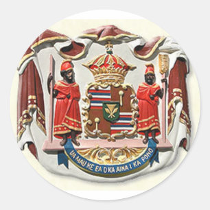 Sticker Rond Armoiries de Hawaï