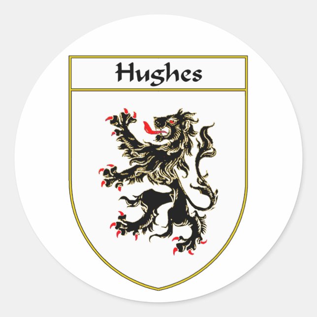 Sticker Rond Armoiries de Hughes (Devant)