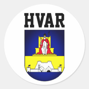 Sticker Rond Armoiries de Hvar - Croatie