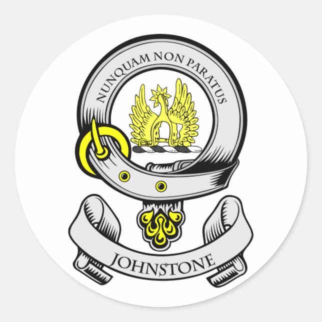 Sticker Rond Armoiries de JOHNSTONE (Devant)
